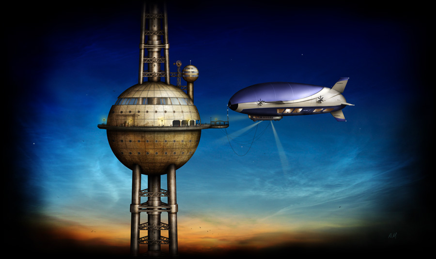 ''Sky Port. The Third Floor''. Illustration for Frozen Pixels Studio site